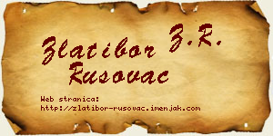 Zlatibor Rusovac vizit kartica